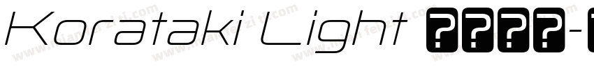 Korataki Light 语言英文字体转换